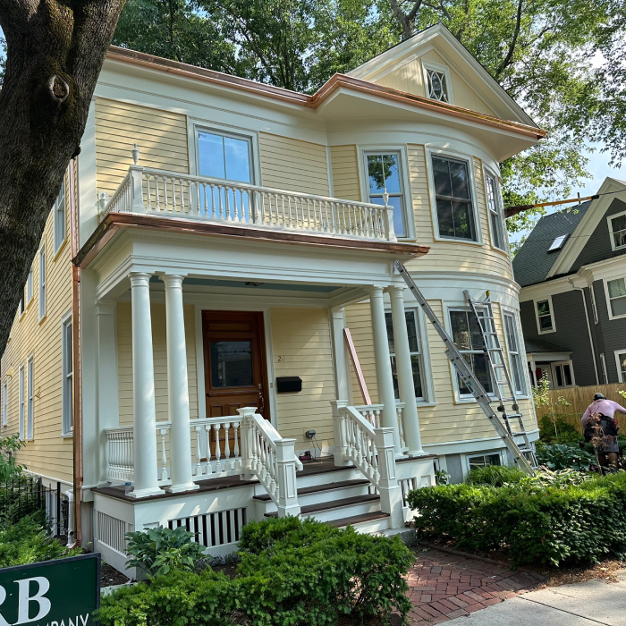 Copper Gutters on Historic Home